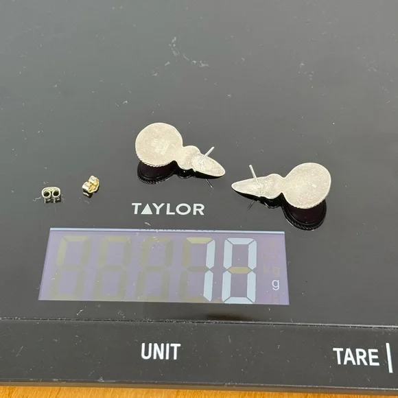 Vintage Taxco Mexico Sterling Silver Pierced Earrings Sugilite Mexico TM-180 925 - Picture 10 of 12